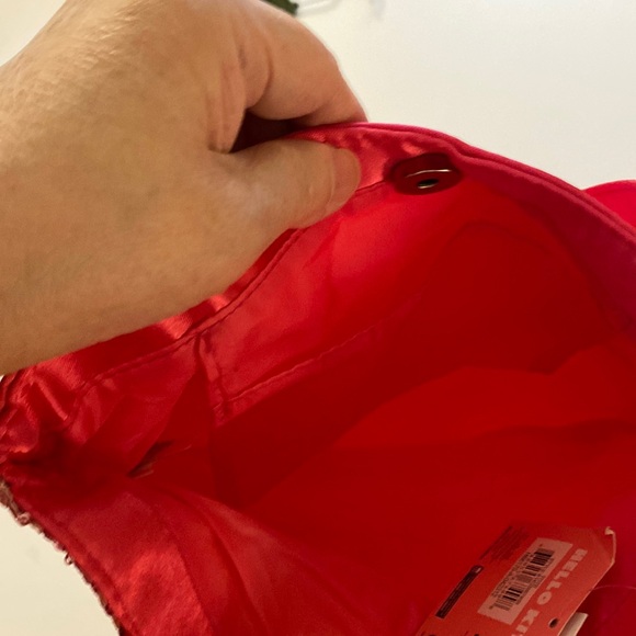 Hello Kitty NWT hot pink stripe sequin tote bag - Picture 6 of 7